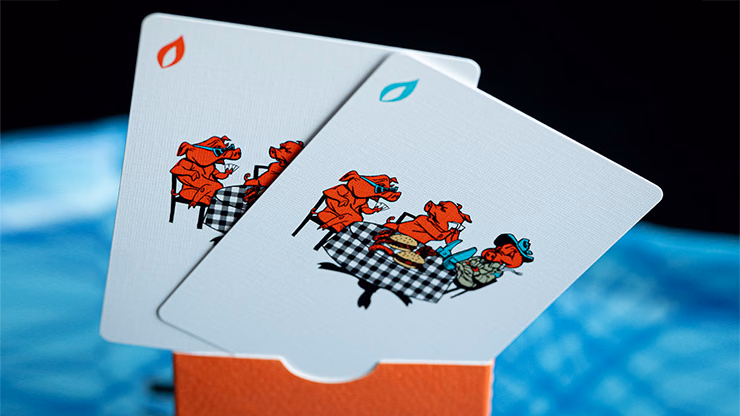 FRANKLIN BBQ CLASSIC ORANGE PLAYING CARDS - Image 2