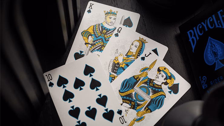Bicycle Cool Blue Neon Rider Back Playing Cards - thumbnail 3