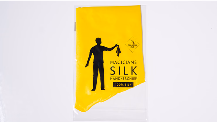 PRO SILK DIAMOND CUT YELLOW 12" by Murphy's Magic - magic trick
