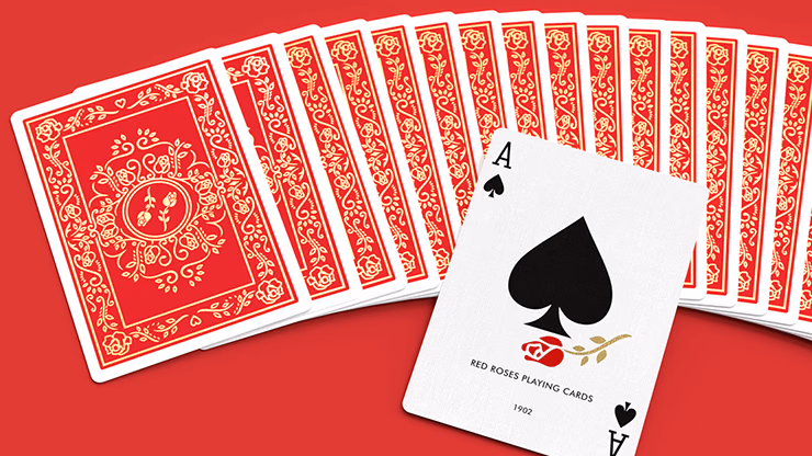 Red Roses Gold Foil Playing Cards (Fully Marked) - thumbnail 5