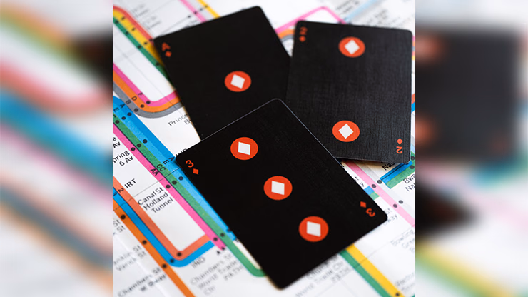 BLACK EDITION FULTON STREET MTA PLAYING CARDS (1972 VIGNELLI MAP EDITION) - thumbnail 6