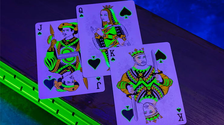 Bicycle Neon Rider Back Green-Glo Deck Playing Cards - thumbnail 4