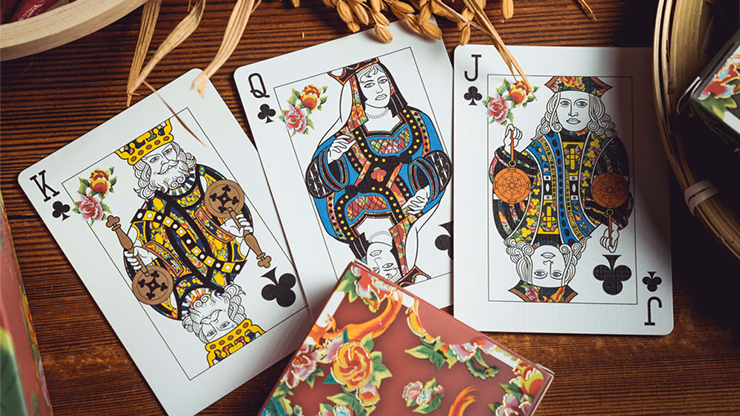 Phoenix and Peony (Red) Playing Cards by Bacon Playing Card Company - thumbnail 5