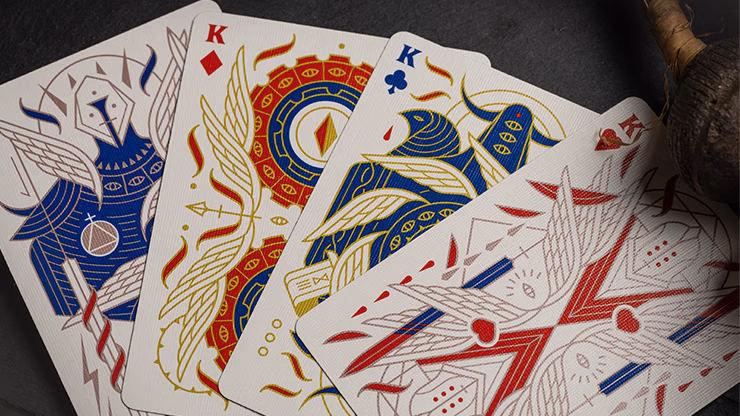 Celestial Valor Playing Cards by Giovanni Meroni(greenish yellow) - Image 2