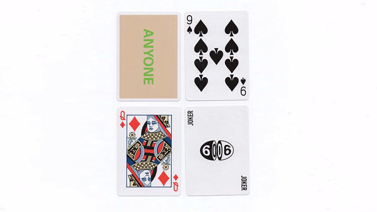 Beige/Green Cap Logo ANYONE Playing Cards - Image 2