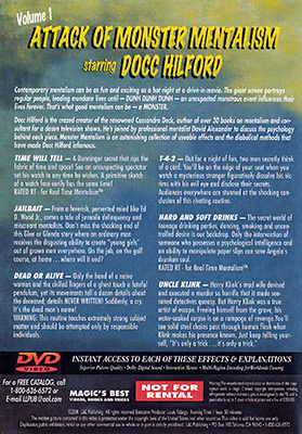 Docc Hilford: Attack Of Monster Mentalism Volume 1 - DVD - Image 2