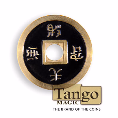 Chinese Coin (CH0019) Black & Red by Tango Magic - thumbnail 4