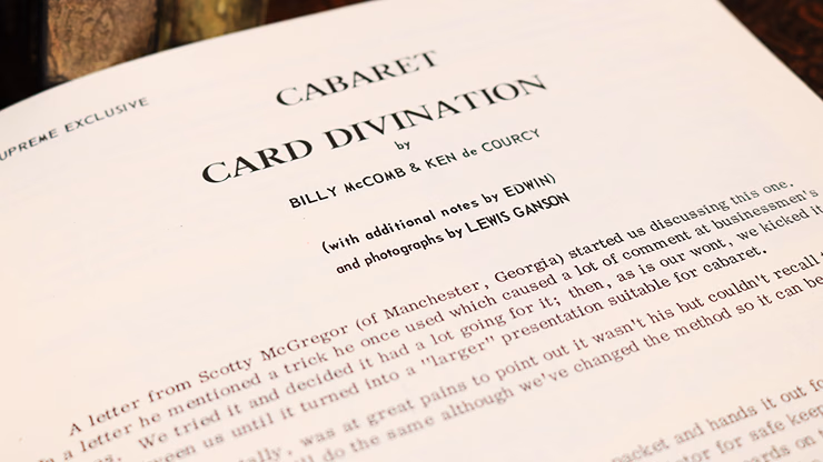 Cabaret Card Divination by Billy McComb and Ken de Courcy - Book - Image 2