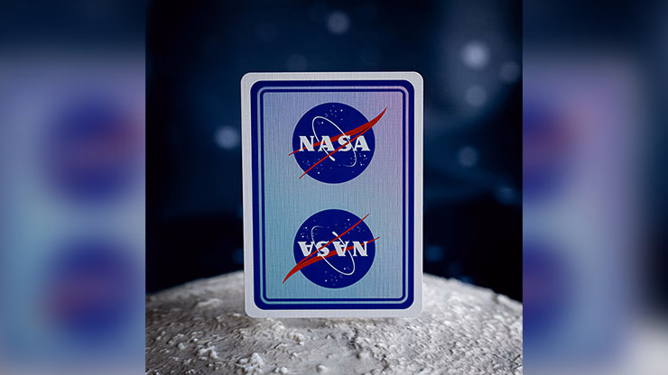 NASA HOLOGRAPHIC FOIL "MEATBALL" LOGO PLAYING CARDS - Image 2
