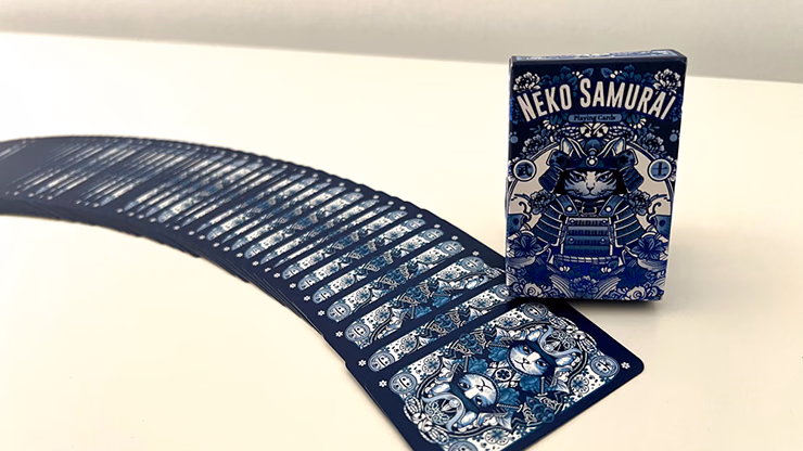 Neko Samurai (Mini Blue) Playing Cards - thumbnail 4