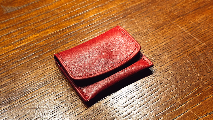 The Cowhide Coin Wallet (Red) by Bacon Magic - Image 2