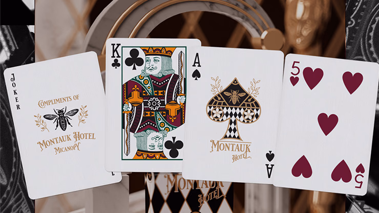 Montauk Hotel Burgundy Playing Cards by Gemini - Image 2