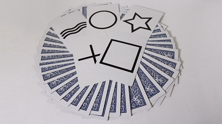 Bicycle Jumbo ESP 50 Cards Blue (10 of each Square, Wavy Lines, Star, Circle and Cross) by Murphy's Magic - Image 2