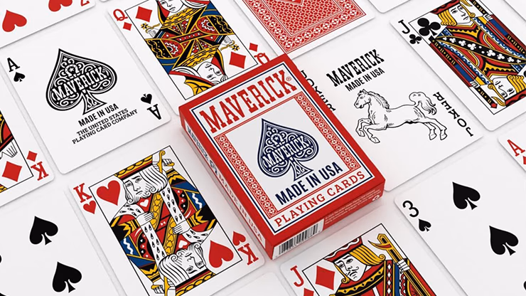 Maverick Made in the USA (Red) Playing Cards - Image 2