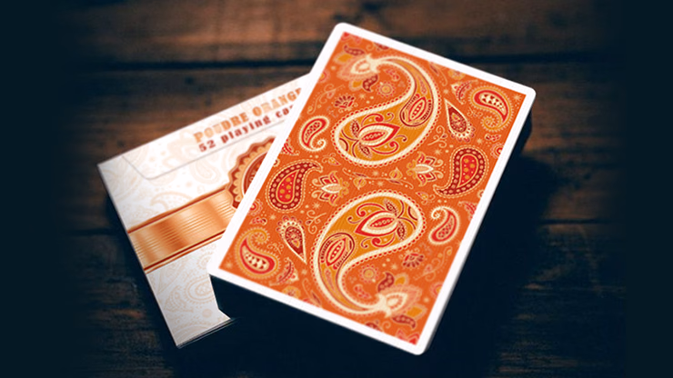 Paisley Ton sur Ton Poudre Orange Foil Designer's Choice - Image 2