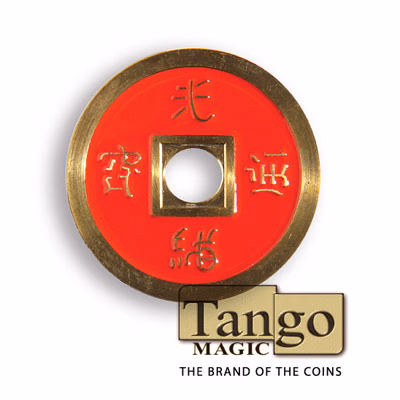 Chinese Coin (CH0019) Black & Red by Tango Magic - Image 2