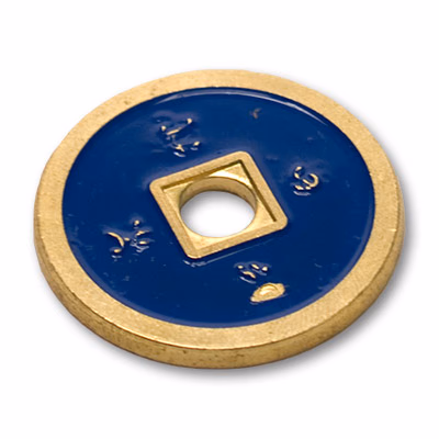 Chinese Coin (CH0021) Blue & Red by Tango Magic - thumbnail 3
