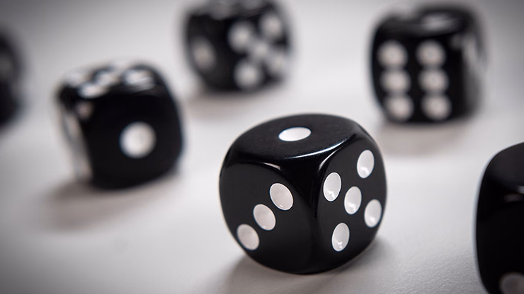 NON GIMMICKED DICE 6 PACK/BLACK by Tony Anverdi - Trick - Image 2