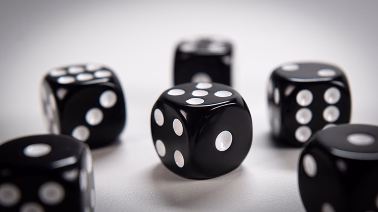 NON GIMMICKED DICE 6 PACK/BLACK by Tony Anverdi - Trick - thumbnail 3