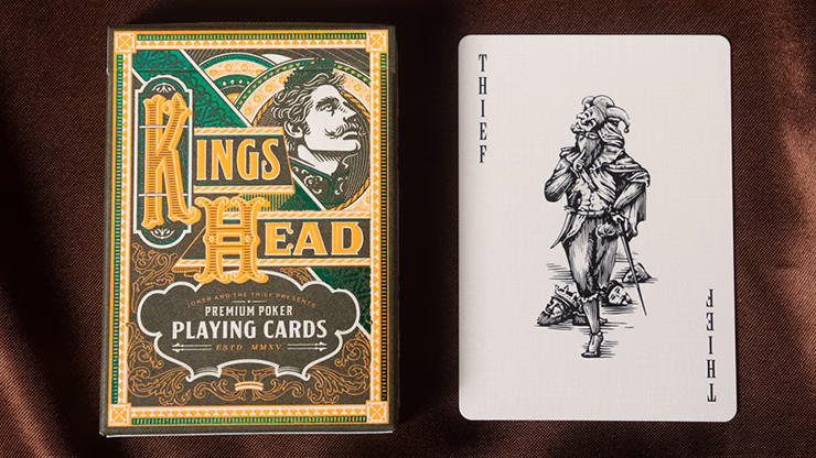 Kings Head (Green & Yellow) Playing Cards by Joker and the Thief - thumbnail 6