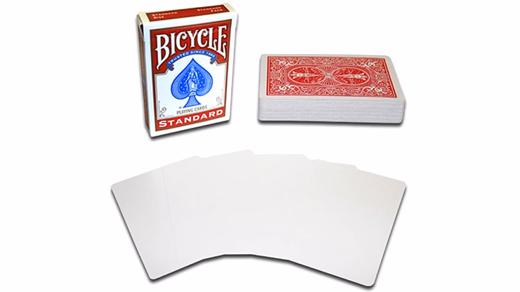 Magnetic Card - Bicycle Cards (2 Per Package) Blank Face Red by Chazpro - Trick - magic trick