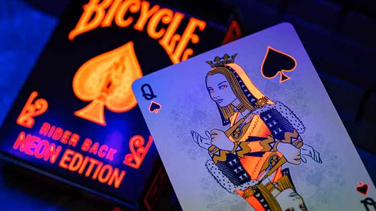Bicycle Neon Solar-Orange Rider Back Playing Cards - thumbnail 6