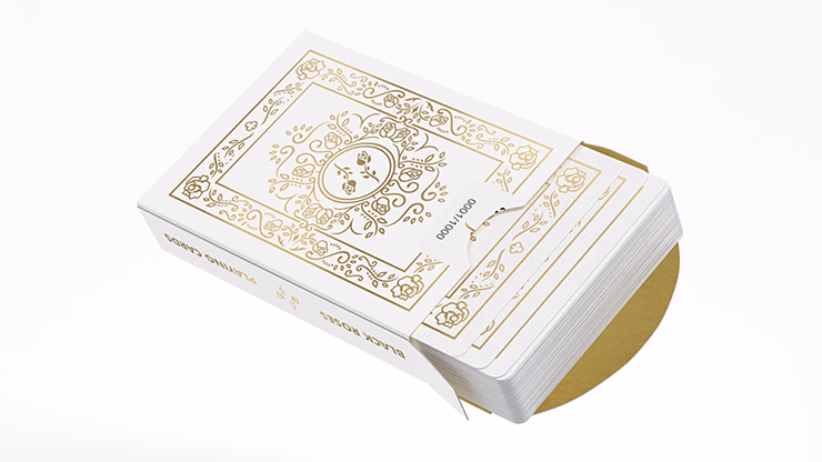 Black Roses White Gold Foil Playing Cards - thumbnail 6