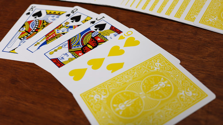 Bicycle Yellow Playing Cards by US Playing Cards Co - thumbnail 4