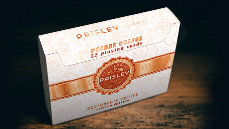 Paisley Ton sur Ton Poudre Orange Foil Designer's Choice - magic trick