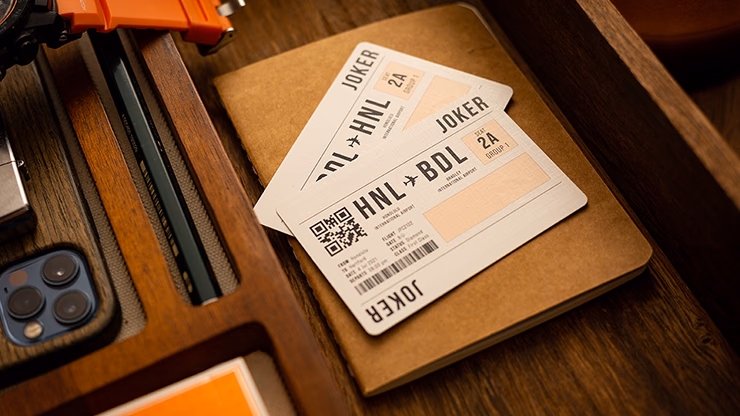 Lounge Edition in Hangar (Orange) with Limited Back by Jetsetter Playing Cards - thumbnail 4