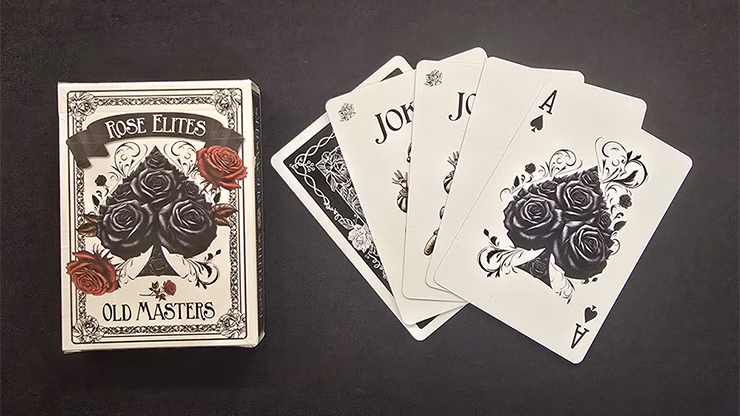 Rose Elites - Old Masters (Black) Marked Deck Playing Cards - Image 2