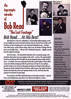 The Impromptu Miracles of Bob Read The Lost Footage by L&L Publishing - DVD - Image 2