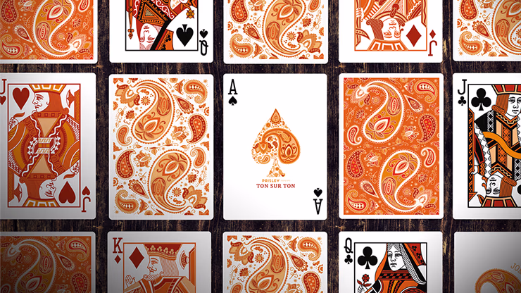 Paisley Ton sur Ton Poudre Orange workers Deck - thumbnail 3