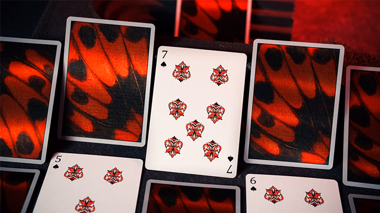 Morpho V2 (Carmine / Red) Playing Cards by TCC Fashion - thumbnail 5