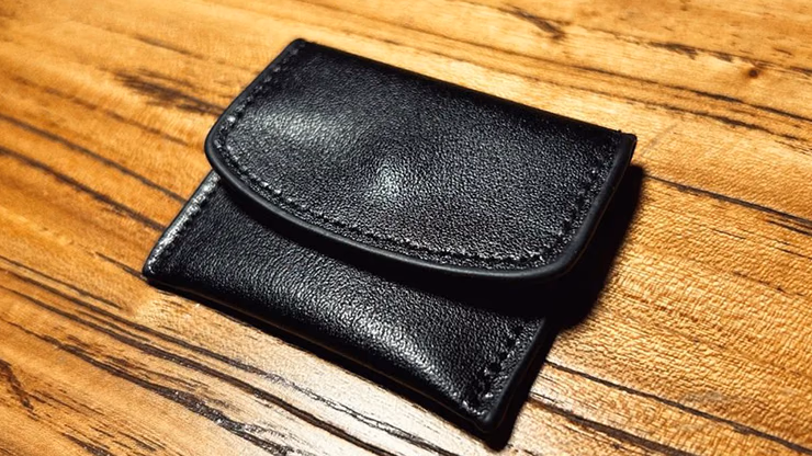 The Cowhide Coin Wallet (Black) by Bacon Magic - Image 2