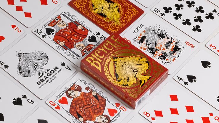 Bicycle Dragon Red Playing Cards by US Playing Card Co - thumbnail 3