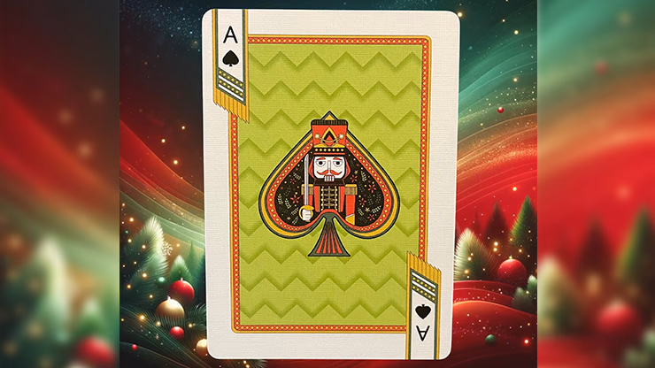 Bicycle Nutcracker (Green Gilded) Playing Cards - Image 2