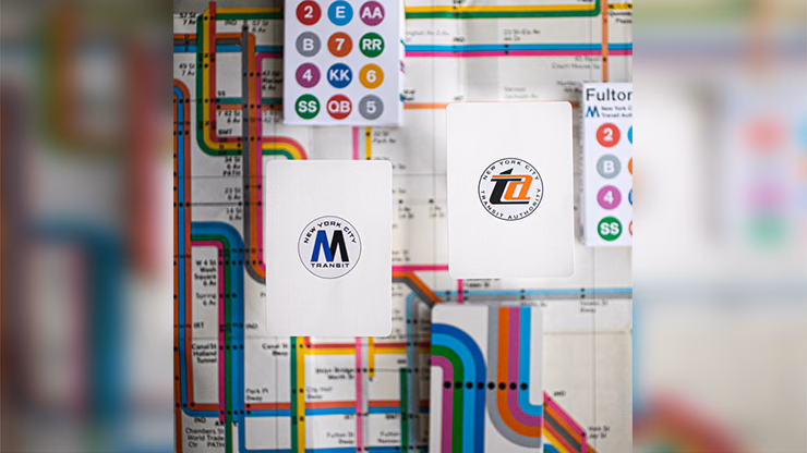 WHITE EDITION FULTON STREET MTA PLAYING CARDS (1972 VIGNELLI MAP EDITION) - thumbnail 3