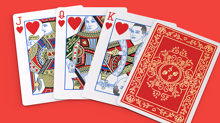 Red Roses Gold Foil Playing Cards (Fully Marked) - thumbnail 6