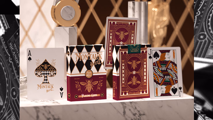 Montauk Hotel Burgundy Playing Cards by Gemini - thumbnail 5