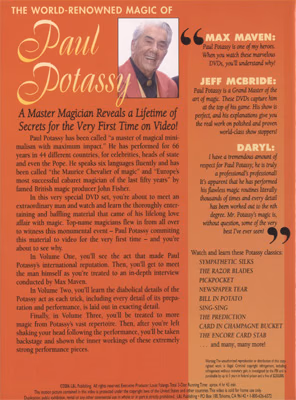 World Renowned Magic of Paul Potassy - DVD - Image 2
