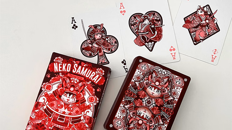 Neko Samurai (Red) Playing Cards - thumbnail 3