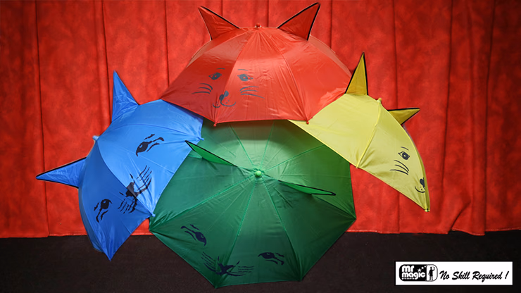 Umbrella Production Silk by Mr. Magic (4 Umbrellas) - magic trick
