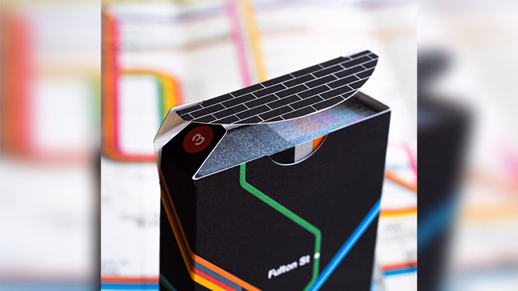 BLACK EDITION FULTON STREET MTA PLAYING CARDS (1972 VIGNELLI MAP EDITION) - Image 2