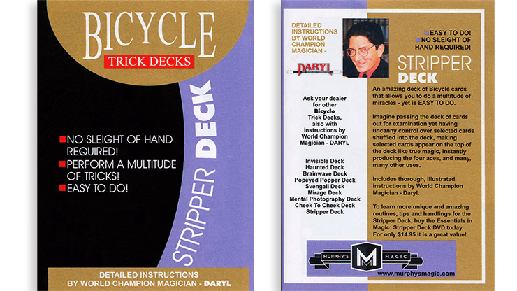 Stripper Deck Mandolin Bicycle - magic trick