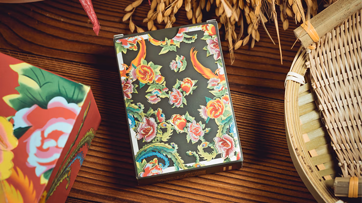 Phoenix and Peony (Green) Playing Cards by Bacon Playing Card Company - Image 2