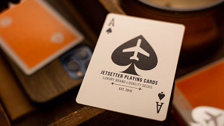 Lounge Edition in Hangar (Orange) with Limited Back by Jetsetter Playing Cards - Image 2