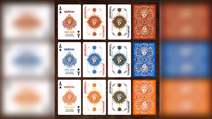 Sun God Greek Mythology Themed Blue Edition Playing Cards - thumbnail 3