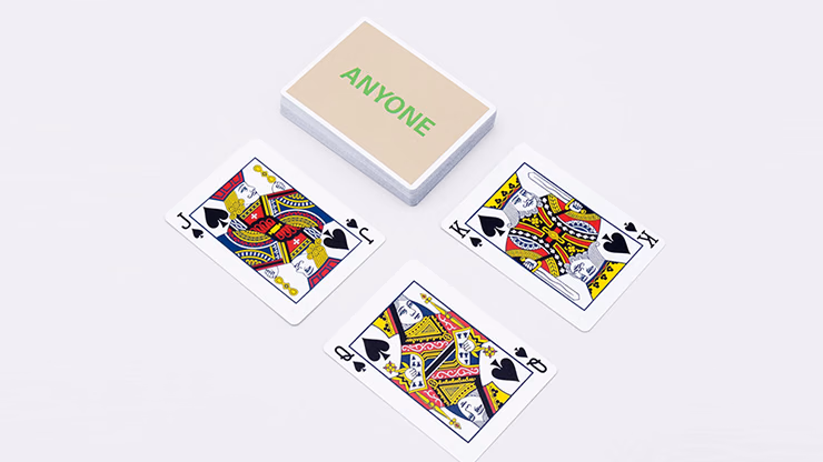 Beige/Green Cap Logo ANYONE Playing Cards - thumbnail 3