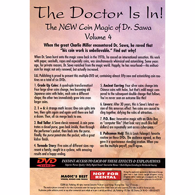The Doctor Is In - The New Coin Magic of Dr. Sawa Vol 4 - DVD - Image 2